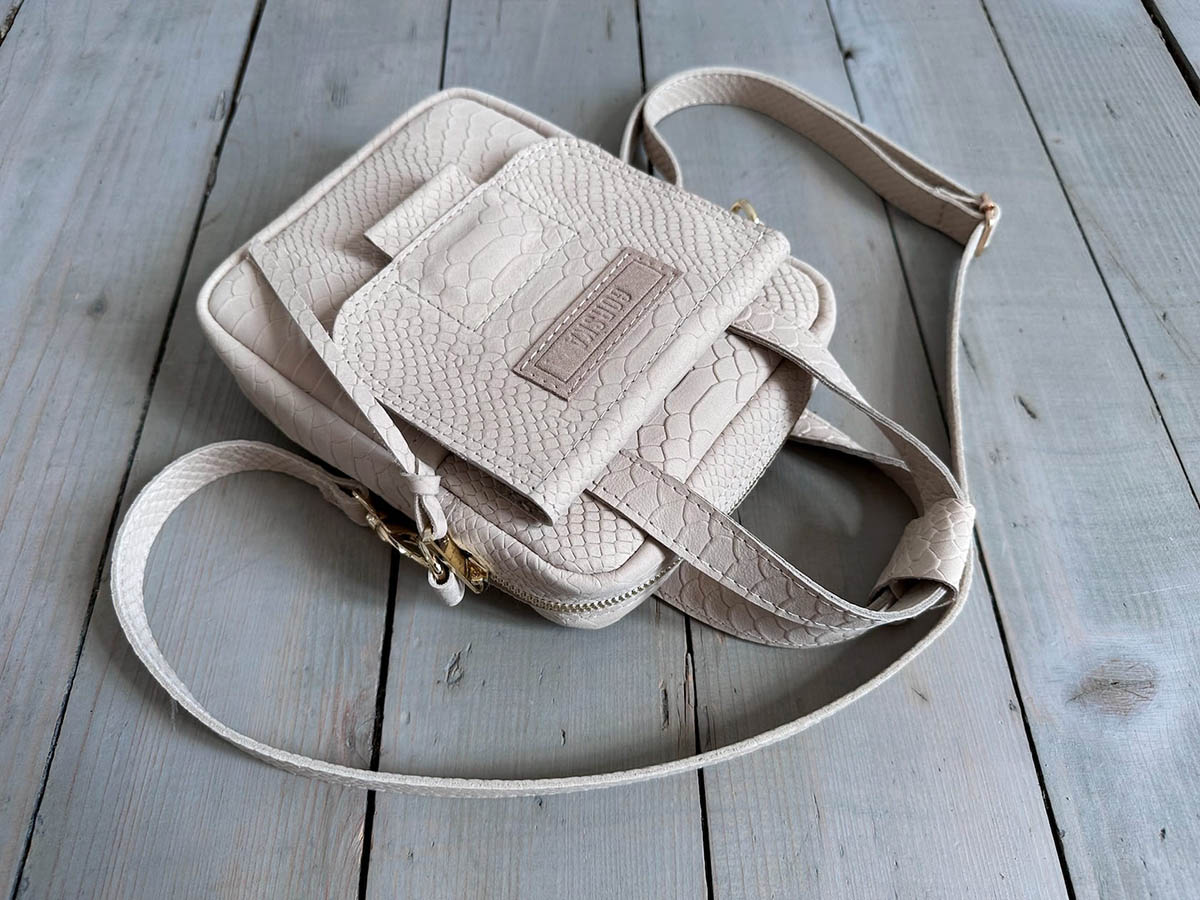 Fashion Statement Leather Handbag Unconventional Shape RedDamson
